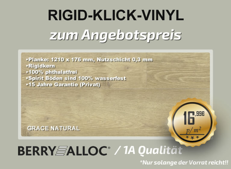 BerryAlloc Rigid-Klick-Vinyl Sonderangebot